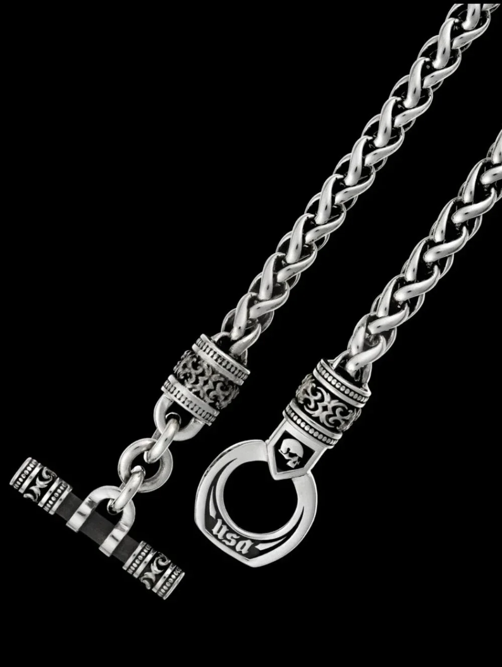 Night Rider 925 Silver King Chain and Pendant